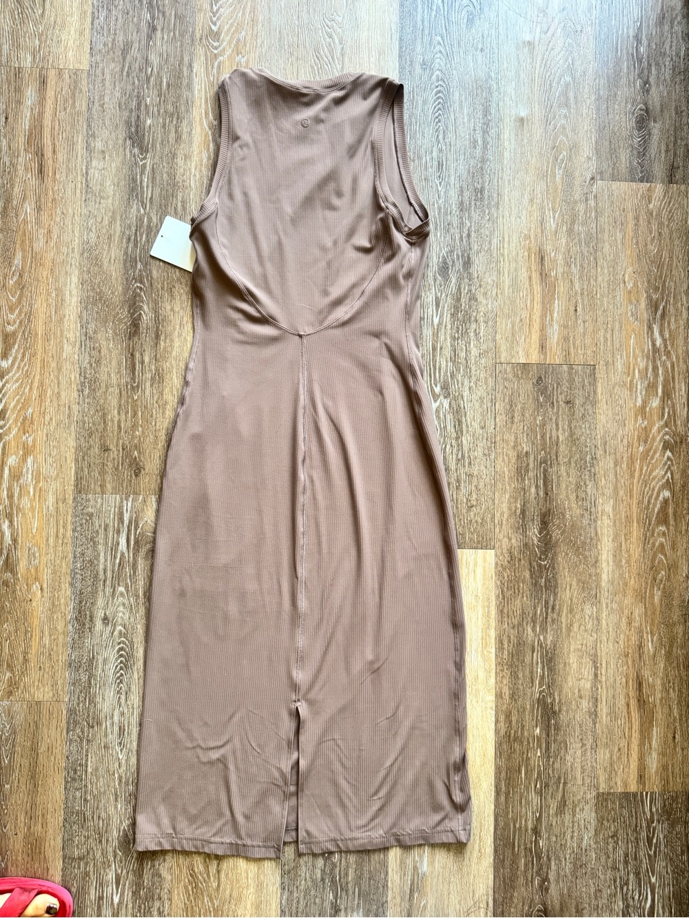 NWT Lululemon All Aligned Ribbed Midi Dress Taupetastic Size 6 - Picture 6 of 7